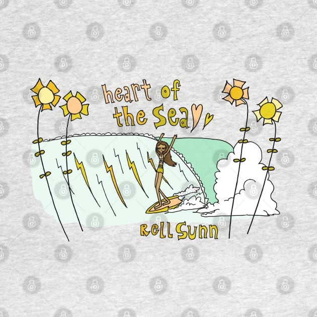 heart of the sea legend rell sunn retro surf art by surfy birdy by surfybirdy